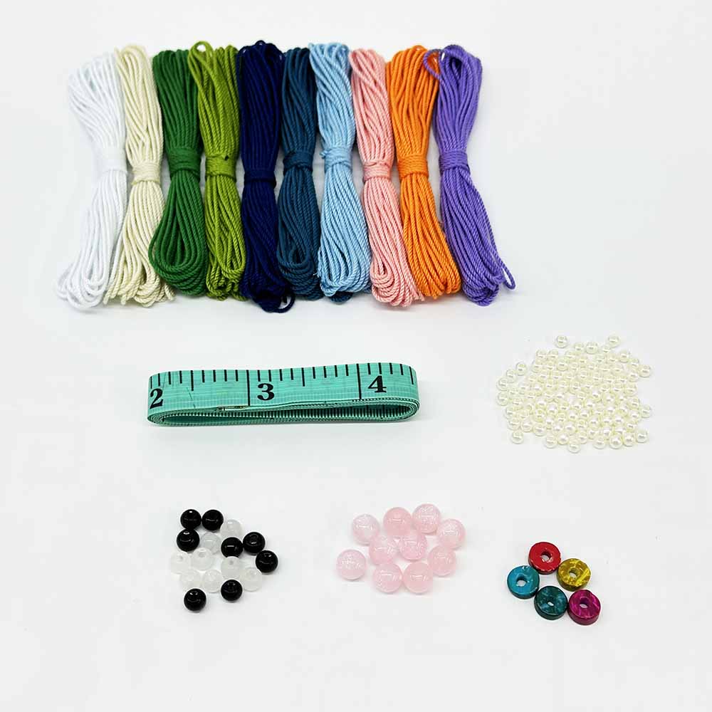 Fiasrel 10-color 1.0MM 5Yards 10Yards 15Yards Macrame Jewelry Bracelet Cotton Thread Set