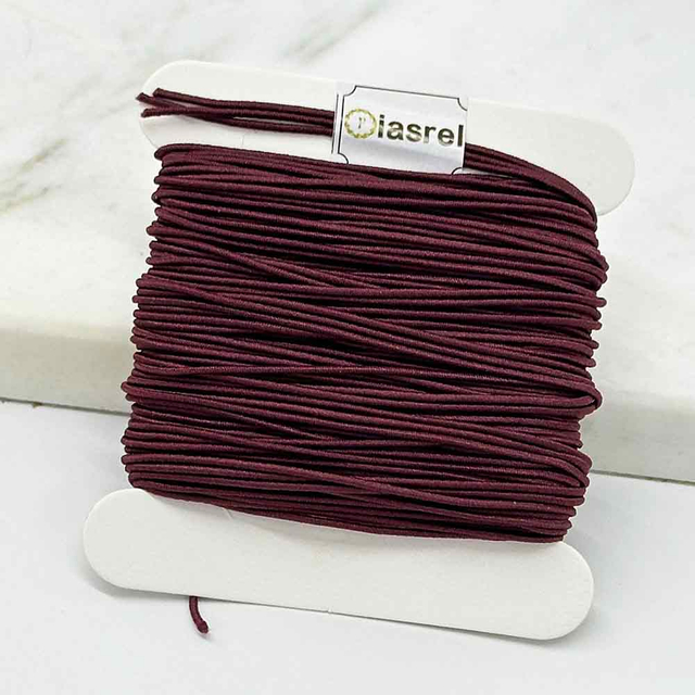 Fiasrel 1mm 24yards Braided Elastic Cord Beading Threads Stretch String Fabric Crafting Cords for Jewelry Making