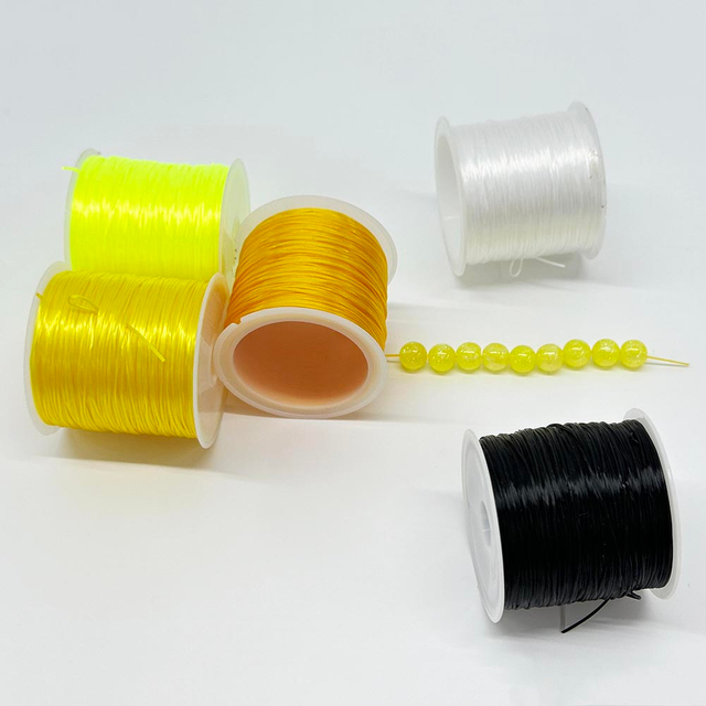 Fiasrel 20 Rolls 32Yards 20 Mixed Color Elastic Beading Thread Flat String for Stretch Bracelet Jewelry Crafts Making