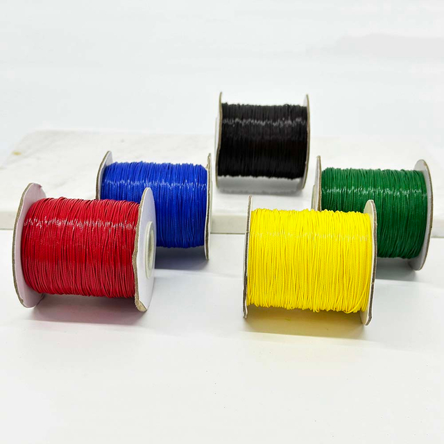 Fiasrel 5Rolls 850 Yards Black 0.5mm/0.8mm/1.0mm/1.5mm Waxed Cord for Jewelry Making DIY Bracelet Necklace String Handmade Craft Supplies