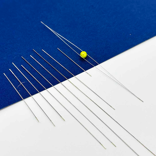 Fiasrel Needle Kit DIY Jewelry Making Tools Beaded Needles Small Open-Ended Beading Needle for Beading and Jewelry Making Steel Knitting Needles Supplies