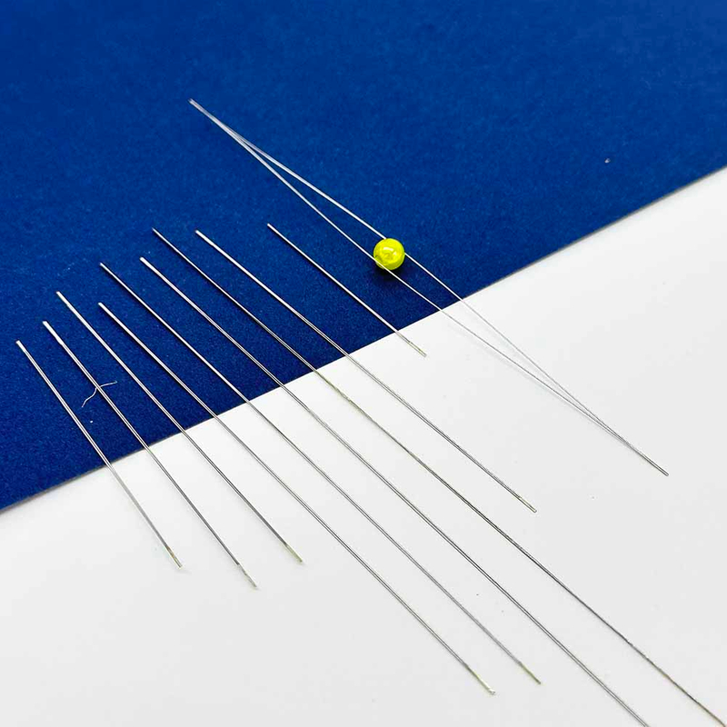 Fiasrel Needle Kit DIY Jewelry Making Tools Beaded Needles Small Open-Ended Beading Needle for Beading and Jewelry Making Steel Knitting Needles Supplies