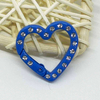 Fiasrel 10pcs Multicolor Metal Glossy Keychain Link Heart-shaped Keychain Spring Keyring Trigger Clasp for Crafts DIY Keychain Jewelry Key Ring Holder Making Supplies Accessories