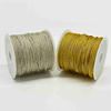 Fiasrel 0.8mm 1.0mm Golden Silver Polyester Braided Rope Cord Twisted Macrame String for DIY Crafts Home Textile Wedding Decorative SuppliesThread