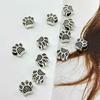 Fiasrel 20/50pcs Animal Dog Paw Charms Cat Paw Print Beads with Large Holes for DIY Jewelry Crafts Bracelets Necklaces Accessories Supplies