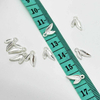 Fiasrel 20/50pcs Silver Bamboo Tube Spacer Beads Leaf Charms Beads for Jewelry Making Bracelet Necklace Accessories