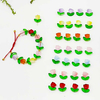 Fiasrel 20/50/100 Pairs Jelly Style Gradient Glass Tulip Flower Beads for DIY Jewelry Making Handcrafted Necklace Earring Accessories