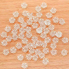 Fiasrel 200pcs/pack 8/10mm Golden Petal Bead Cap Bulk Tail Spacer Charm Beads for DIY Jewelry Making Bracelet Necklace Handmade Craft Supplies