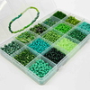 Fiasrel 15 Colors Glass Seed Beads Jewelry Making Kit for Bracelets Necklaces Earrings Rings Supplies