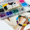 Fiasrel 6mm 8mm Mixed Color Acrylic Bead Box for DIY Handmade Bracelet Necklace Accessory Beading Material Supplies