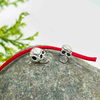 Fiasrel 10/20/50pcs Zinc Alloy Vintage Halloween Silvery Skull Beads for DIY Jewelry Making Bracelet Necklace Supplies