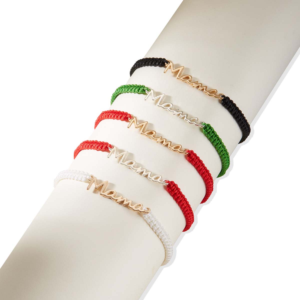 Fiasrel Letters Rope Adjustable Charm Making Bracelet