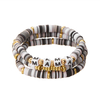 Fiasrel Hot Selling Multi-Layer Beaded Elastic Bracelet Set Gemstone Bracelet Soft Ceramic Letter Jewelry