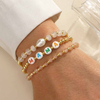 Fiasrel New Trendy Mother's Day Mama Golden Beads Stretch Adjustable Bracelets