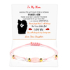 Fiasrel Natural Stone Bead Braided Bracelet Adjustable Oval Flat Beads Rose Quartz Bracelet 