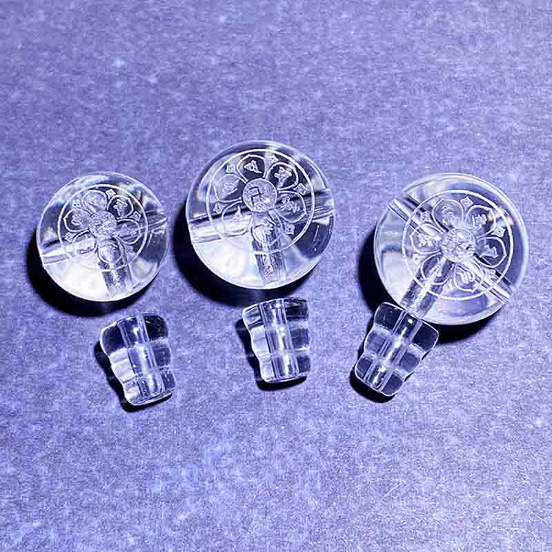 Fiasrel Buddhist bead connectors Mala making supplies Quartz guru beads Triple-pass spacers Dharma jewelry findings