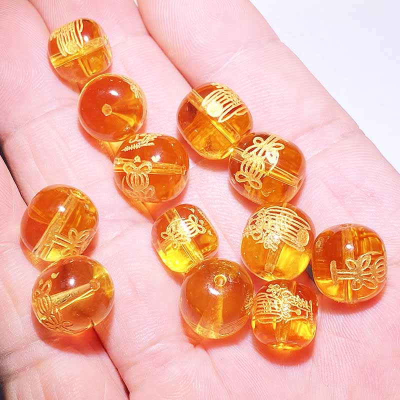 Fiasrel Citrine Wealth Luck Beads** *(or "Citrine Prosperity Beads