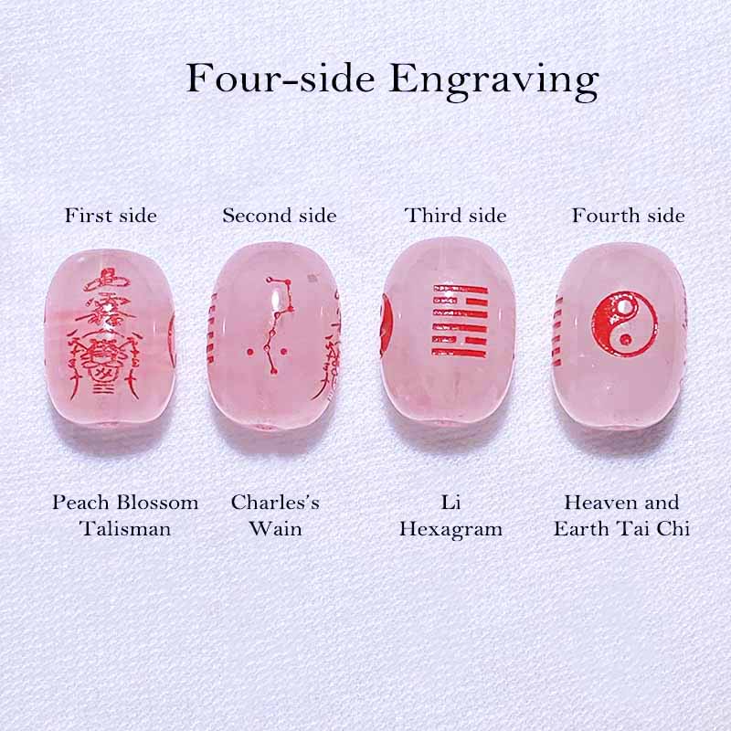 Fiasrel Authentic Li Fire Feng Shui Beads - Purple Barrel Bead Set with Custom Engravings for Energy Bracelets