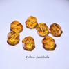 Fiasrel Yellow Jambhala Crystal Beads Accessories - Freeform Faceted Engraved Beads for Bracelet Making, DIY Jewelry Components