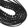 Fiasrel 1bundle 4-16mm Black Round Beads - Onyx Crystal Glass Beads for DIY Jewelry & Bead Curtains