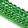 Fiasrel 1bundle DIY Green Handmade Glass Beads - High-Gloss Round Glass Beads for Buddhist Bracelets 