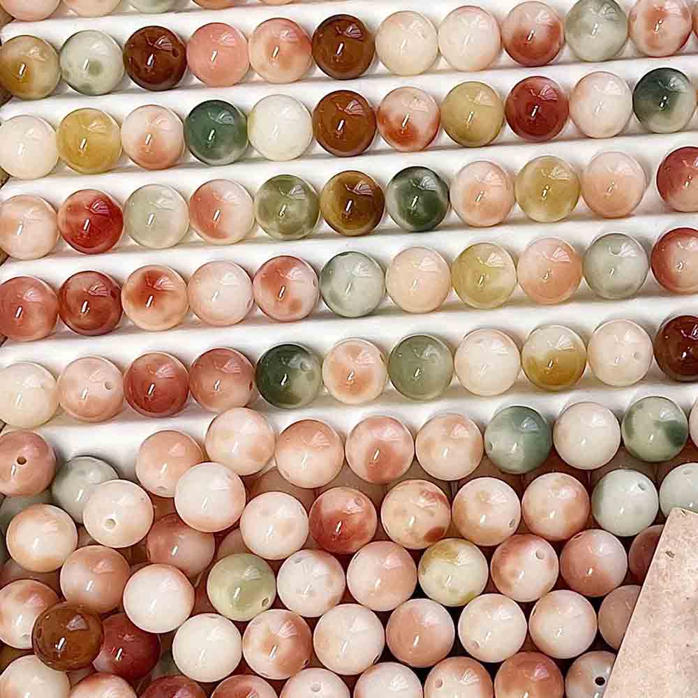 Fiasrel Natural Bodhi Loose Beads for Jewelry DIY Bracelet Accessories Round Buddha Beads