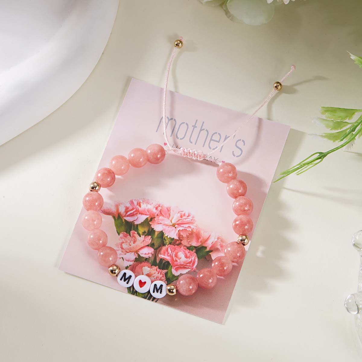 Fiasrel Adjustable Braided Friendship Bracelet Mother's Day Gift Bracelet