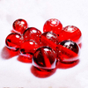 Fiasrel Red Jambhala Mantra Beads | Synthetic Ruby Prayer Beads | Wealth Blessing Loose Beads with Sacred Dharani Engravings