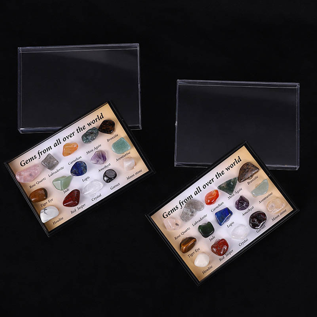 Fiasrel 15 Natural Crystal Mineral Specimens – Crushed Stone Samples for Geological Science Education