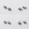 fiasrel 1bundle finished S925 Sterling Silver Geometric Spacer Beads for Zodiac DIY Bracelets