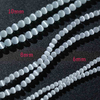 Fiasrel White Moonlight Glass Cat's Eye Stone Round Beads DIY Beading Supplies for Bracelets Necklaces & Jewelry Making