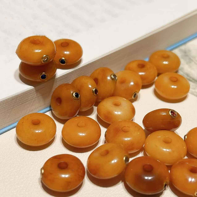 fiasrel Handmade Yak Bone Spacer Beads with Tibetan Silver Inlays – Boho Jewelry Supplies