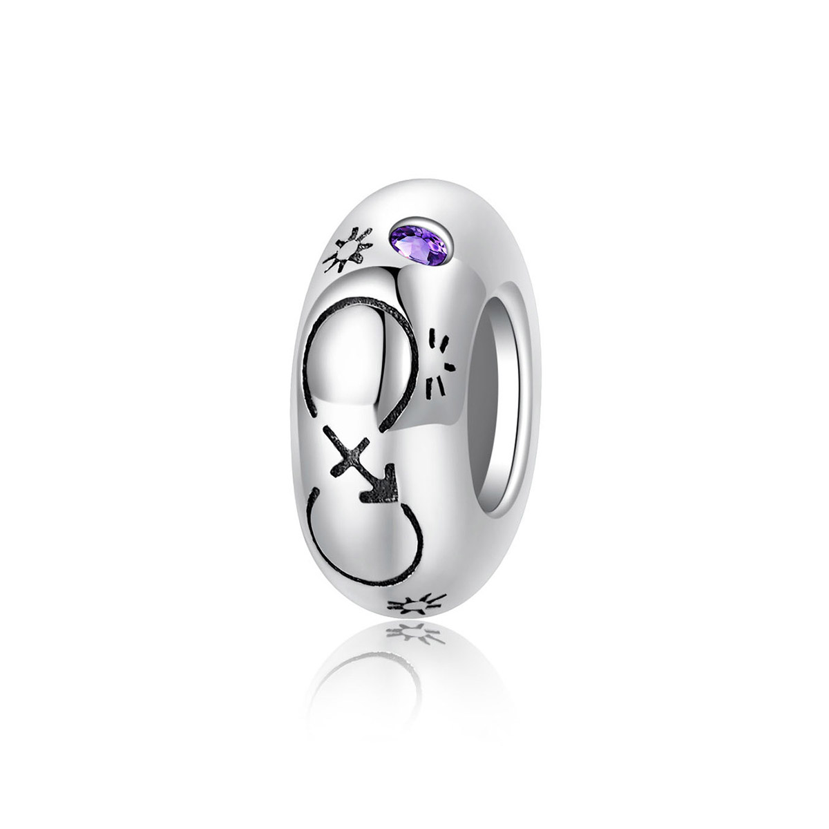 fiasrel 1bundle Original Design – New 12 Zodiac S925 Silver Spacer Beaded Bracelet