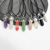 fiasrel Natural Stone Crystal Agate Hexagonal Bullet Pendant Necklace Charm - Amazon Best Seller