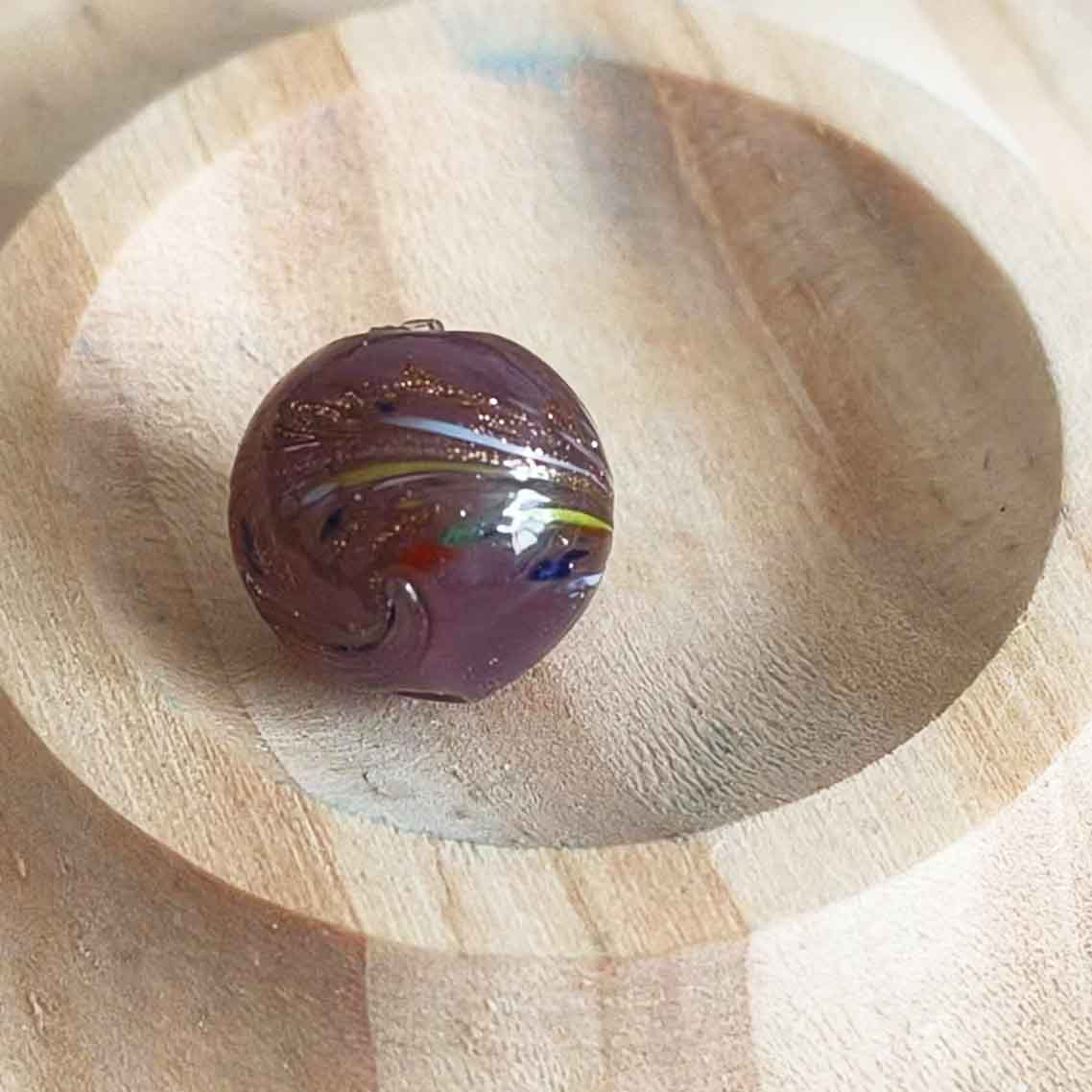 fiasrel 1bundle Handcrafted 12mm Peacock Tail Pattern Glass Beads for DIY Jewelry Accessories Phoenix Tail-style Colored Glass Beads