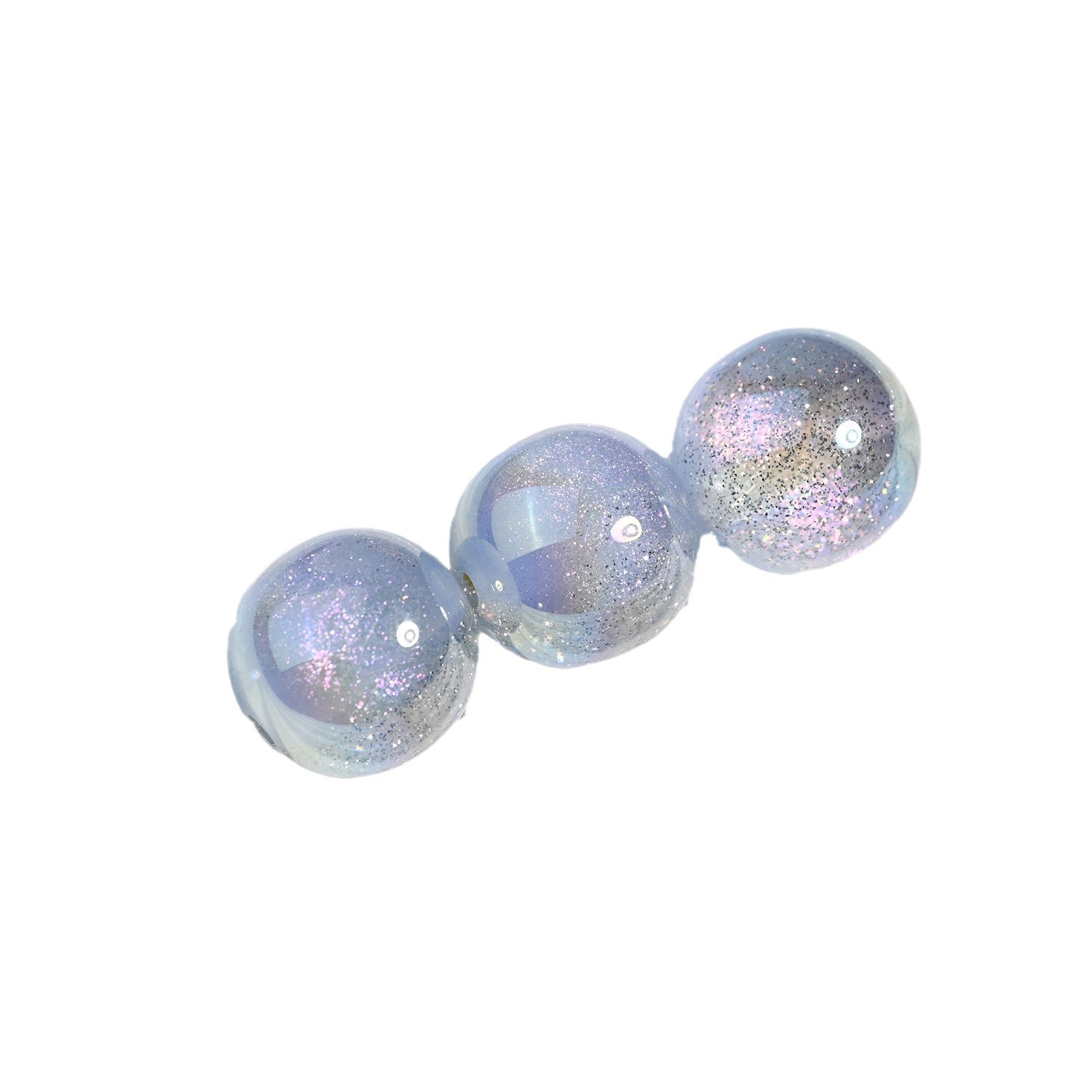 fiasrel 1bundle Heidi Sand-Filled Round Beads - Straight Hole Stringing Beads for DIY Crafting Phone Charm/Handmade Jewelry Accessories