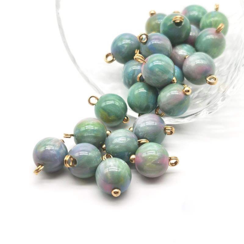 fiasrel 1bundle Luxury Resin Gilded Vintage Buttons Chinese-style Hand-sewn Round Decorative Closures for Sweaters & Cardigans