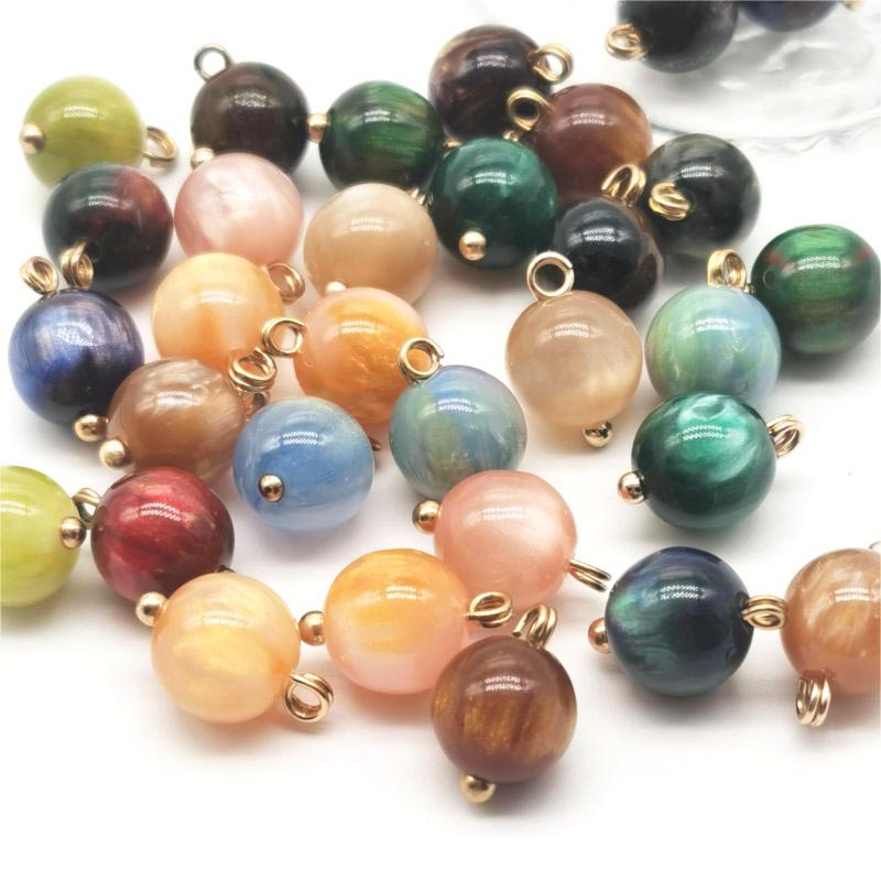 fiasrel 1bundle Luxury Resin Gilded Vintage Buttons Chinese-style Hand-sewn Round Decorative Closures for Sweaters & Cardigans