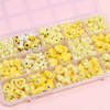 fiasrel 1bundle Yellow Ceramic Loose Beads – Whimsical Hand-Painted Cartoon Beads for DIY Bracelet, Necklace & Phone Charm Crafting