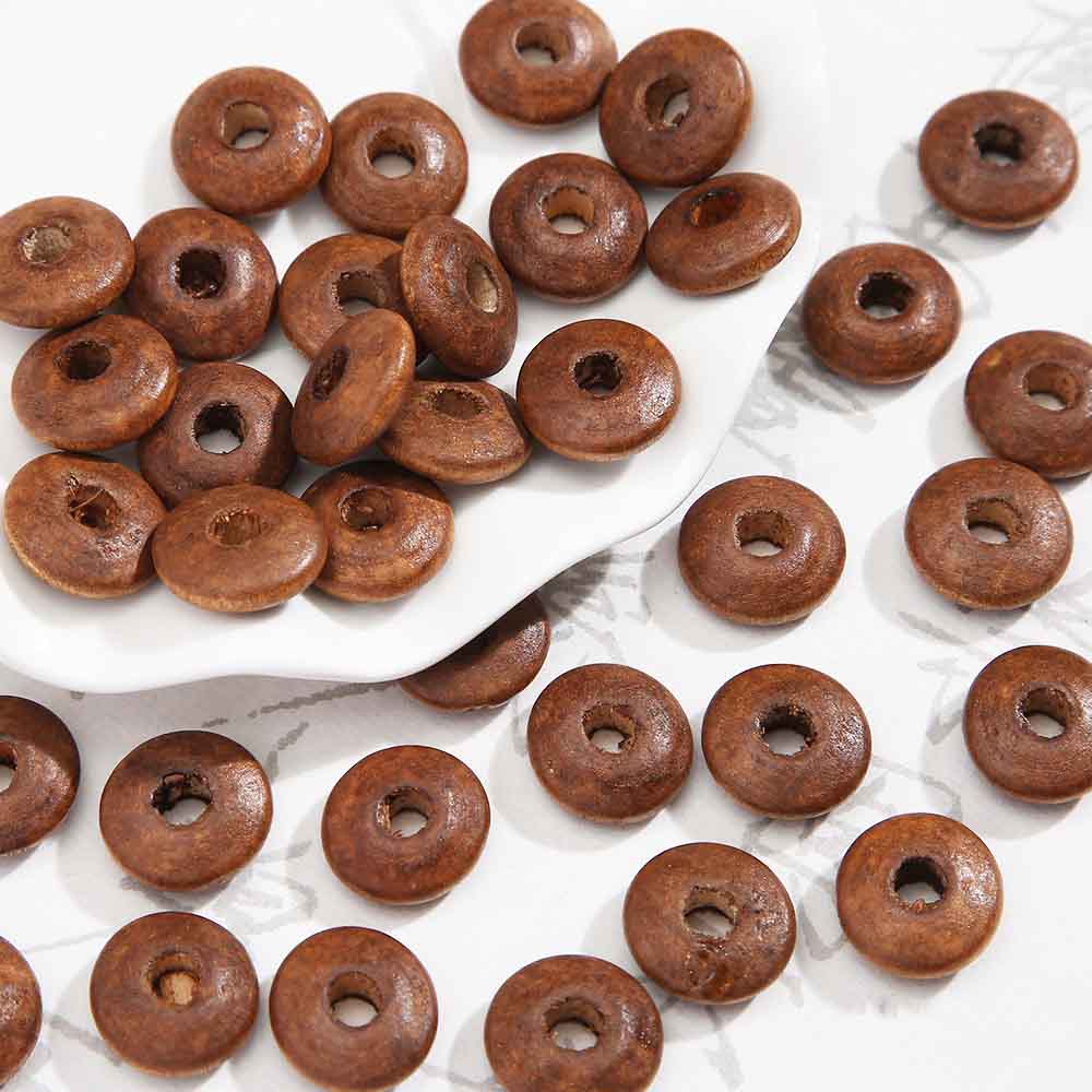 fiasrel 1bundle Versatile Vintage Chinese-Style Wood Beads – DIY Handmade Spacer Beads for Bracelet, Necklace & Jewelry Crafting