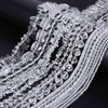 fiasrel 1bundle Natural White Crystal Glass Chips – Faceted Square Beads for Jewelry Making