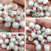 fiasrel 1bundle 16mm Matte Printed LOVE Heart Beads – Stylish Round Beads for DIY Jewelry