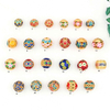 Ancient Gold-Enamel Cloisonné Beads – Hand-Painted Drip-Glaze Round & Barrel Spacer Beads with Through-Hole for DIY Necklaces/Bracelets