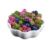 fiasrel DIY Tourmaline-Colored Chalcedony Beads for Handmade Bracelets & Necklaces
