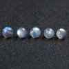 fiasrel Loose Gray-Blue Moonstone Beads – Round Semi-Finished DIY Beads for Handmade Jewelry Stringing