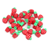 Fiasrel 1000pcs 10mm Fruit soft clay beads - strawberries