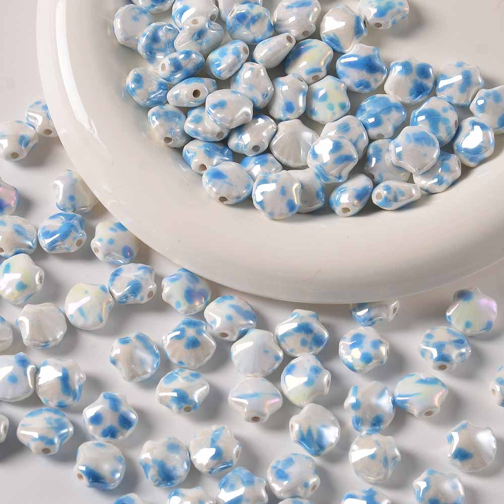 Fiasrel Ocean Series tinted shell ceramic beads
