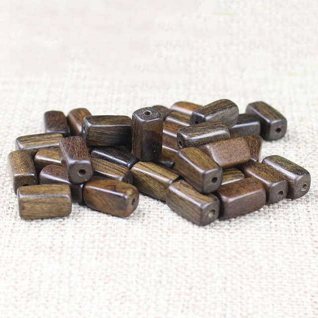 Fiasrel 13mm rectangular wooden bead Buddhist prayer beads accessory