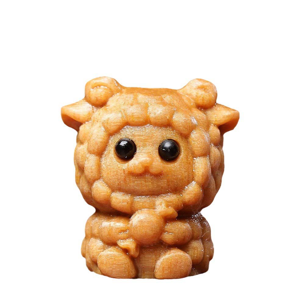 Fiasrel Barbie sandalwood twelve Chinese zodiac carved loose beads