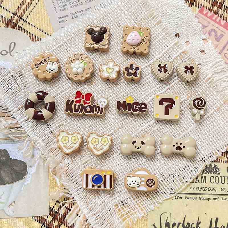 Fiasrel Cute coffee-colored ceramic beads